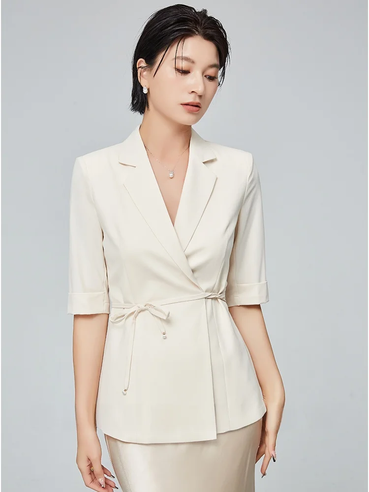 Qiang Feifei New Chinese Design Busin Lady's ort Sve Jaet Commute Sle Profional Coat Women's Faion 2024 Summer
Qiang Feifei New Chinese Design Busin Lady's ort Sve Jaet Commute Sle Profional Coat Women's Faion 2024 Summer