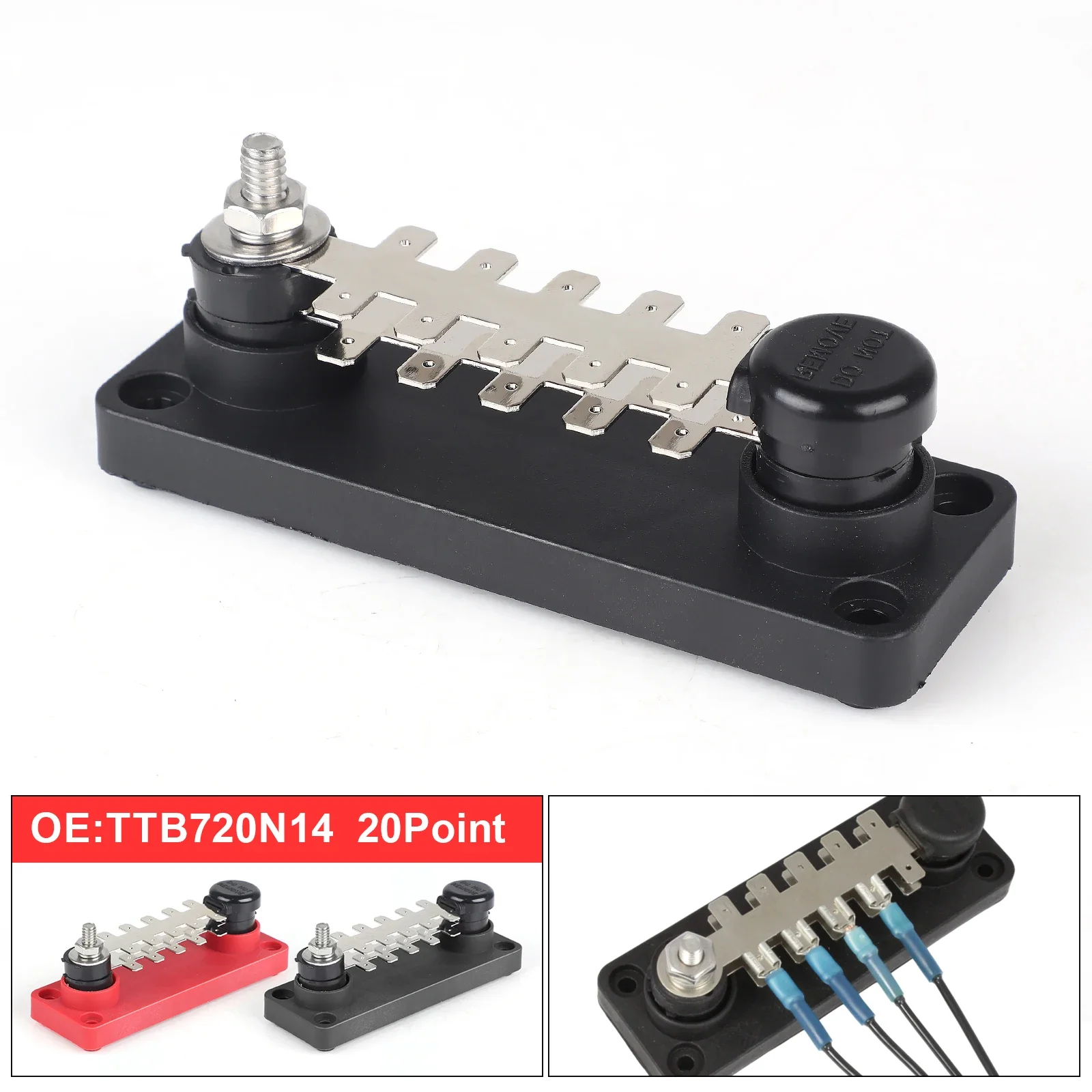 TTB710N02 TTB710N14 Tab Type Terminal Busbar 20 points Bus bar 55A 48V Grade Power Distribution Block For Marine Boat RV Truck
TTB710N02 TTB710N14 Tab Type Terminal Busbar 20 points Bus bar 55A 48V Grade Power Distribution Block For Marine Boat RV Truck