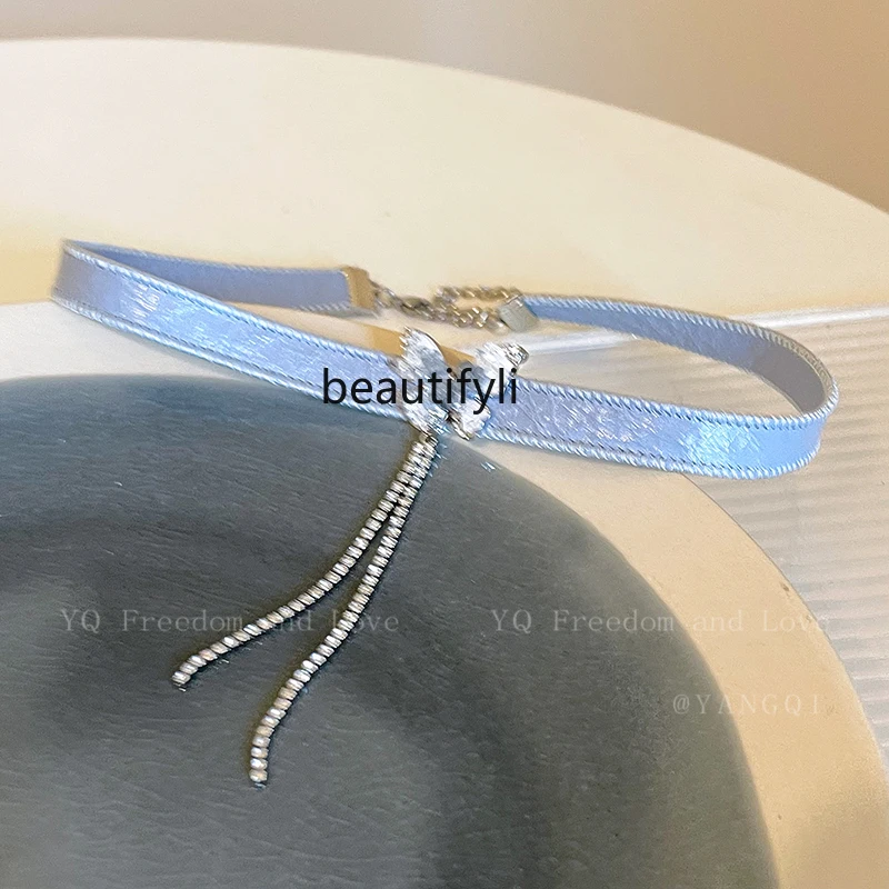 New Butterfly Tassel Choker Necklace Neckband Necklet Special-Interest Design Advanced Clavicle Chain Ornament
New Butterfly Tassel Choker Necklace Neckband Necklet Special-Interest Design Advanced Clavicle Chain Ornament