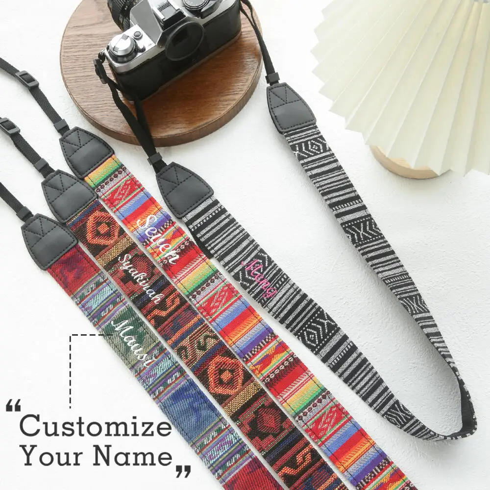 Custom Name Ethnic Woven Camera Strap Personalized Embroidered Bohemian Adjustable Dslr Camera Shoulder Strap Travel Accessories
Custom Name Ethnic Woven Camera Strap Personalized Embroidered Bohemian Adjustable Dslr Camera Shoulder Strap Travel Accessories