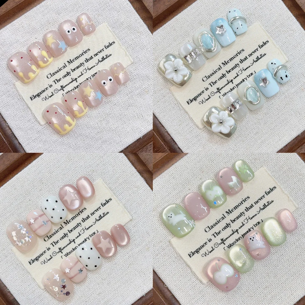 Japanese Girlish Cute Cartoon Sweet Puppy Flower Nail Art Dot Bowknot Flower Diamond Star Apple Fake Nail Summer Accessories
Japanese Girlish Cute Cartoon Sweet Puppy Flower Nail Art Dot Bowknot Flower Diamond Star Apple Fake Nail Summer Accessories