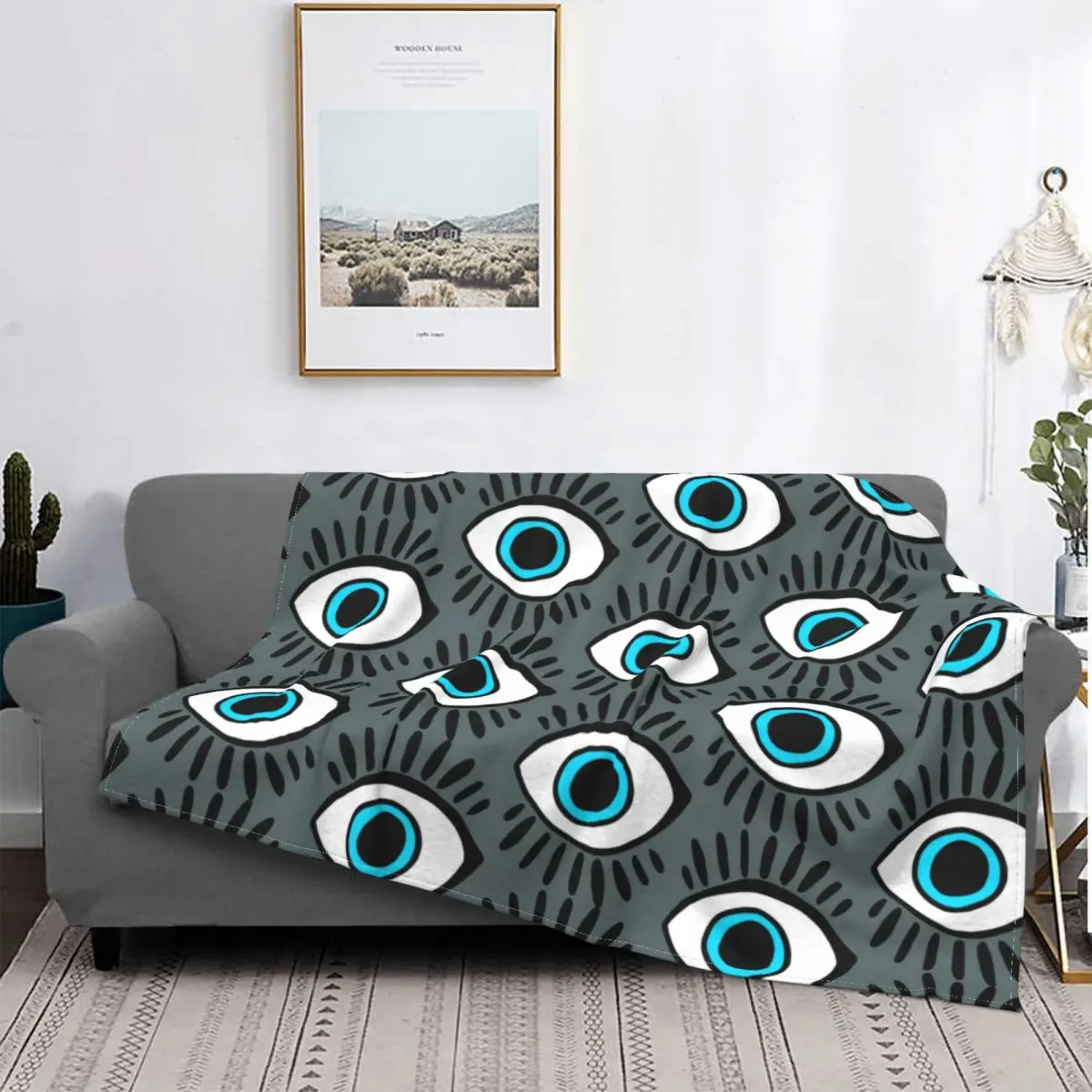 Blue Evil Eye Blanket Flannel Decoration Breathable Lightweight Thin Throw Blanket for Bed Office Bedspread
Blue Evil Eye Blanket Flannel Decoration Breathable Lightweight Thin Throw Blanket for Bed Office Bedspread