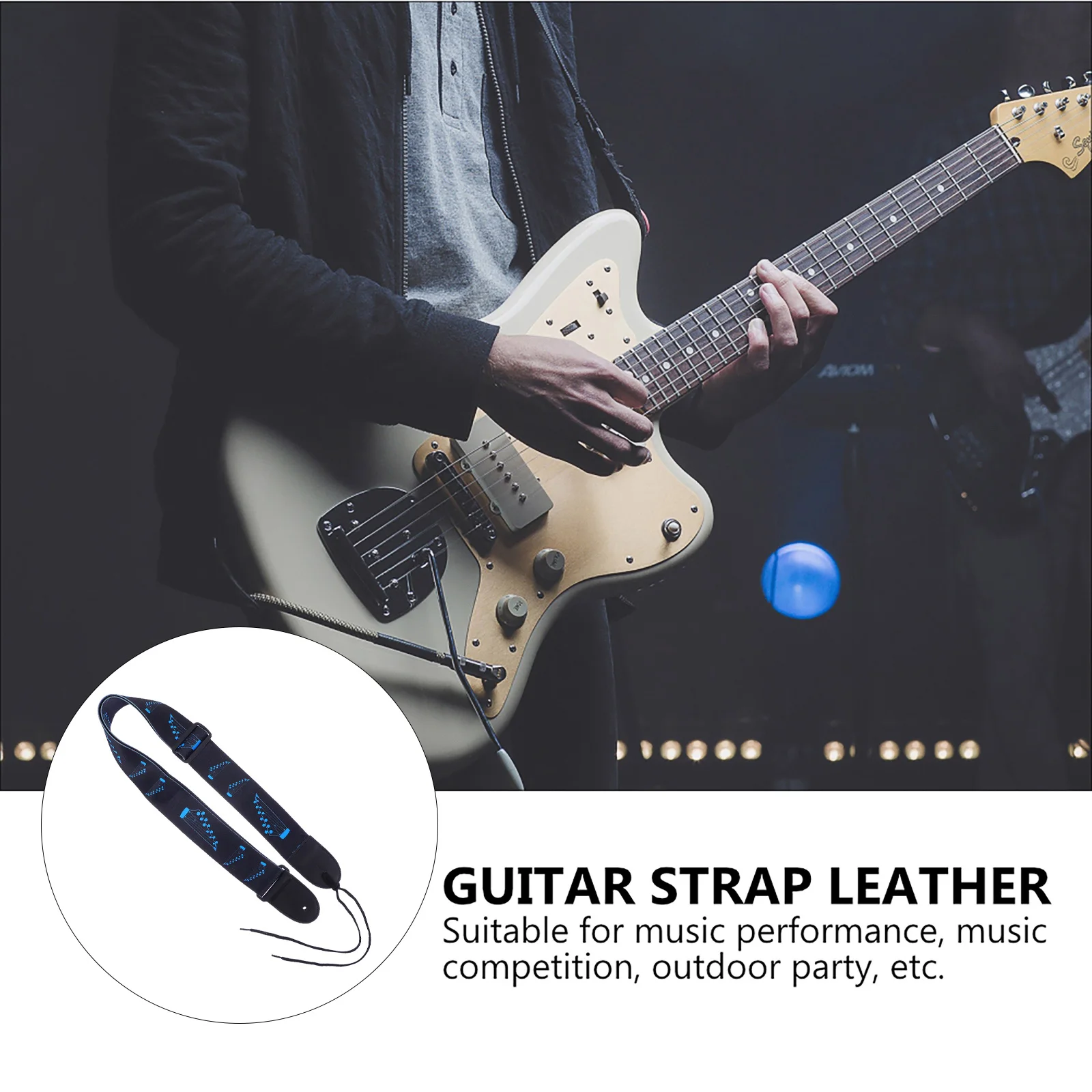 Guitar Strap Comfortable Electric Practical Belt Punch Free Ukulele Skin Instrument Durable Non Fading Beautiful Design
Guitar Strap Comfortable Electric Practical Belt Punch Free Ukulele Skin Instrument Durable Non Fading Beautiful Design