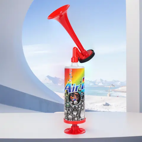 Air Pressure Trumpets Portable Soccer Air Cheering Horn Mini Handpush Pump Air Horn for Boating Sports Events Birthday Parties