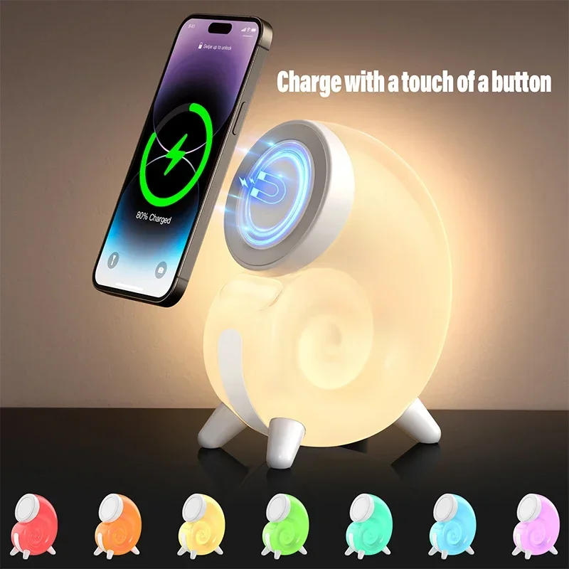 LED Night Light Wireless Charger Pad Stand Magnet Mobile Phone for iPhone 15 14 Pro Max Mini Samsung Dock Fast Charging Station
LED Night Light Wireless Charger Pad Stand Magnet Mobile Phone for iPhone 15 14 Pro Max Mini Samsung Dock Fast Charging Station