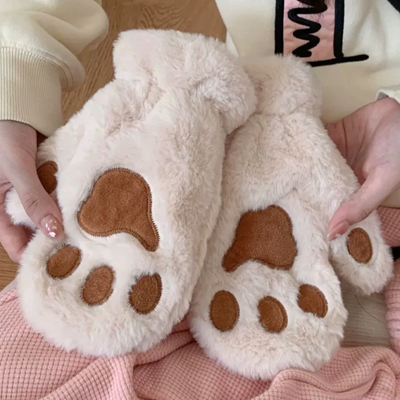 Women Plush Cat Paw Claw Gloves Faux Fur Winter Kitten Fingerless Mittens Gloves Cute Full Finger Gloves Costume Accessories
Women Plush Cat Paw Claw Gloves Faux Fur Winter Kitten Fingerless Mittens Gloves Cute Full Finger Gloves Costume Accessories