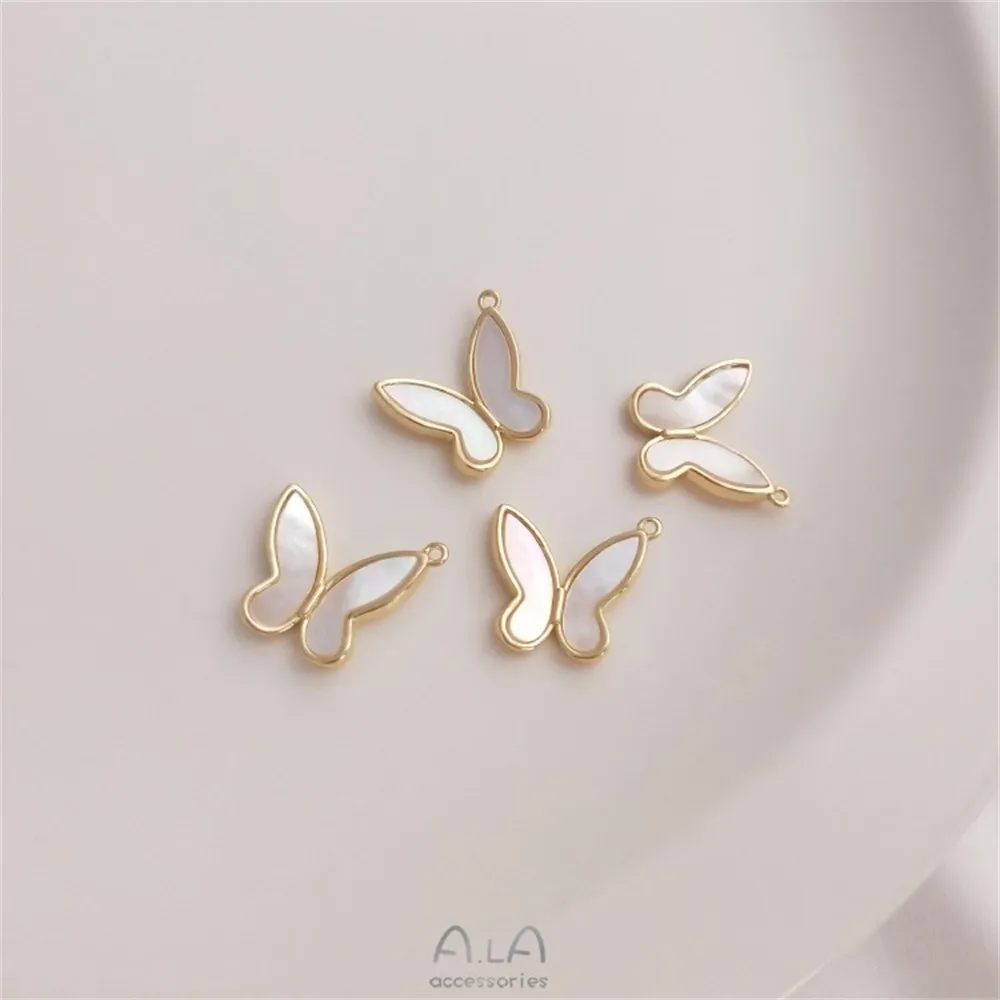 14K Gold Color Inlaid Natural Mother Butterfly Pendant Handmade Diy Bracelet Earrings Necklace Collarbone Chain Pendant
14K Gold Color Inlaid Natural Mother Butterfly Pendant Handmade Diy Bracelet Earrings Necklace Collarbone Chain Pendant