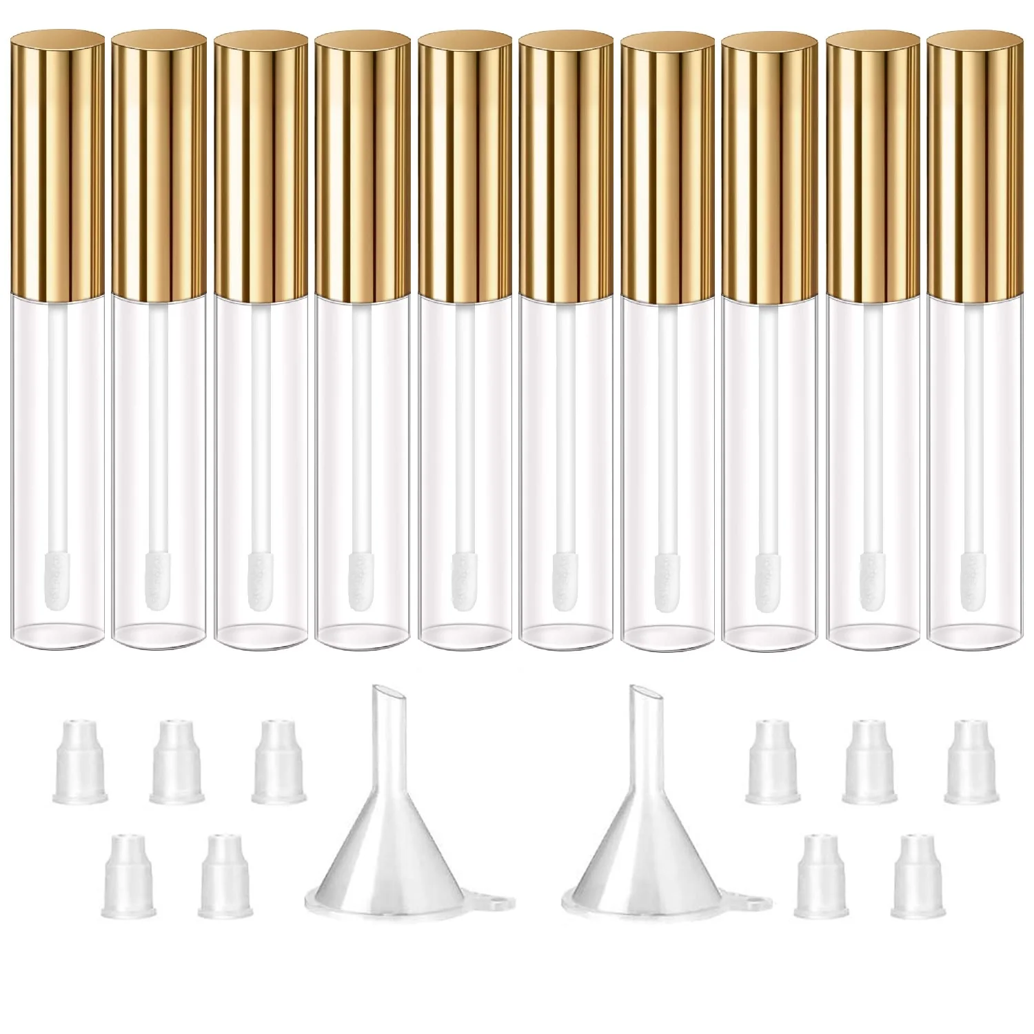 10Pcs 10ml Empty Clear Lip Oil Tubes Refillable Lip Balm Bottles with Funnel for DIY Makeup Homemade Lip Balm Sample
10Pcs 10ml Empty Clear Lip Oil Tubes Refillable Lip Balm Bottles with Funnel for DIY Makeup Homemade Lip Balm Sample