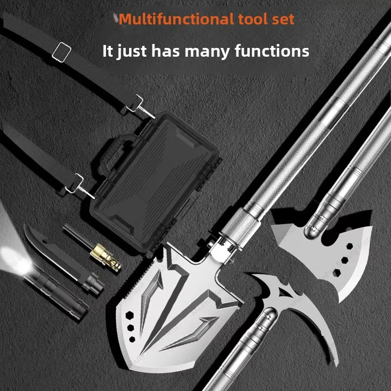 Multifunctional Outdoor Vehicle Shovel Set, Folding Camping Magnetic Flashlight Axe Sapper Shovel Set
Multifunctional Outdoor Vehicle Shovel Set, Folding Camping Magnetic Flashlight Axe Sapper Shovel Set