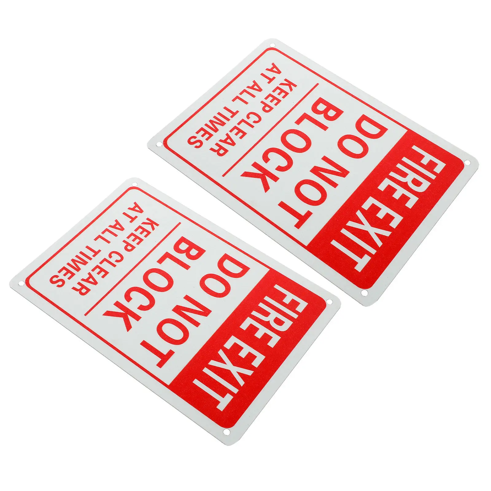 2Pcs Fire Exit Sign Aluminum Emergency Safety Label Do Not Block Sign for Factory Door Supermarket Public Area Evacuation
2Pcs Fire Exit Sign Aluminum Emergency Safety Label Do Not Block Sign for Factory Door Supermarket Public Area Evacuation