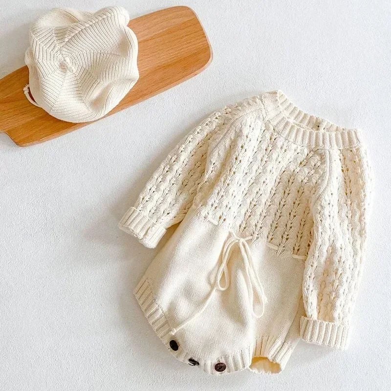 New Spring Baby Clothes Girls Romper Autumn Long Sleeve Girl Knit Hollow Out Rompers Baby Jumpsuit Clothes DGUKYM
New Spring Baby Clothes Girls Romper Autumn Long Sleeve Girl Knit Hollow Out Rompers Baby Jumpsuit Clothes DGUKYM