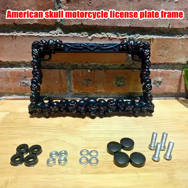 American Skeleton Motorcycle License Plate Holder with Skeleton Theme Fashion Motorcycle License Plate Frame
American Skeleton Motorcycle License Plate Holder with Skeleton Theme Fashion Motorcycle License Plate Frame