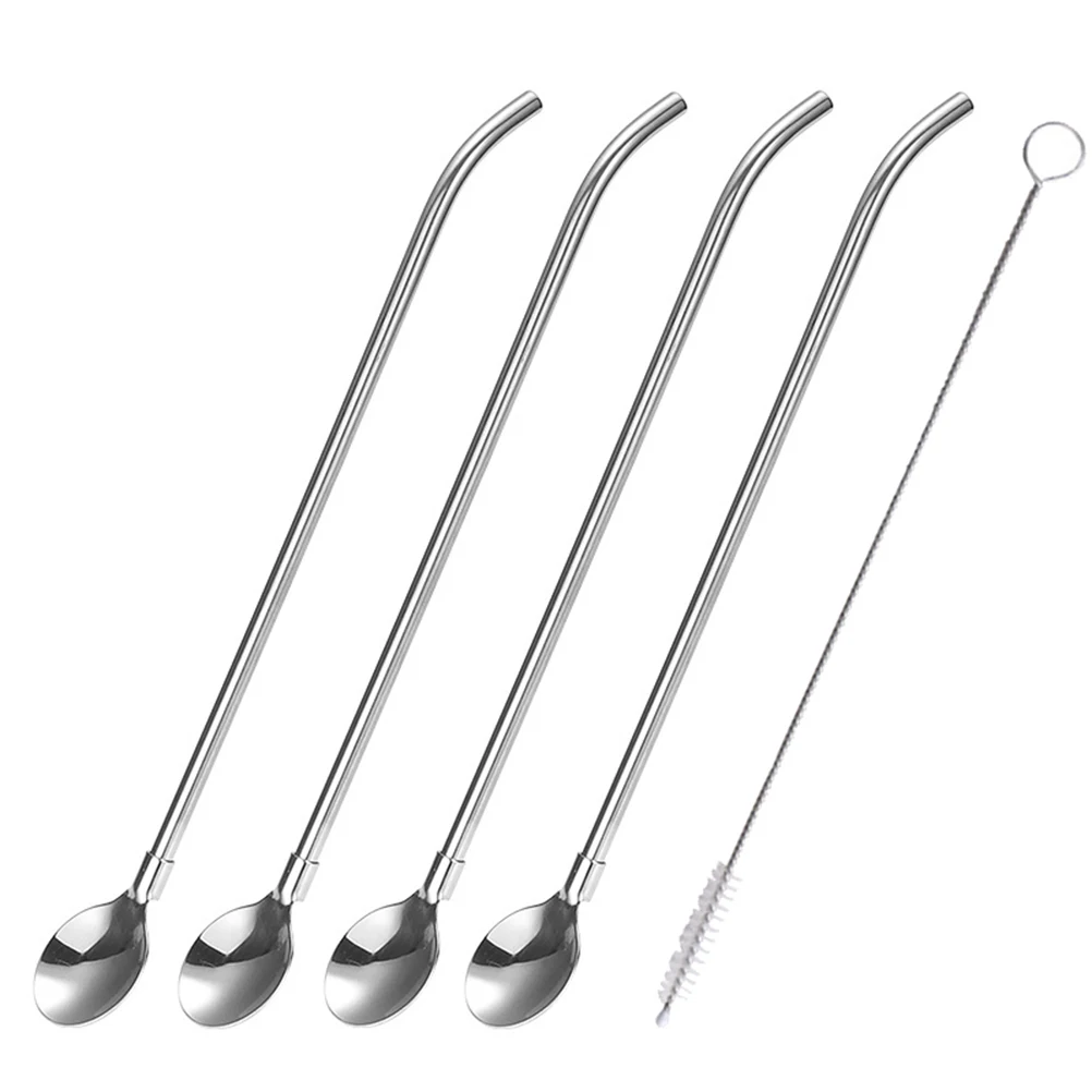5 Pcs Drink Stirrer Straw Spoon Set Coffee Stirrers Drinking Straws Mixing Spoons for Drinks Multifunction Stainless
5 Pcs Drink Stirrer Straw Spoon Set Coffee Stirrers Drinking Straws Mixing Spoons for Drinks Multifunction Stainless