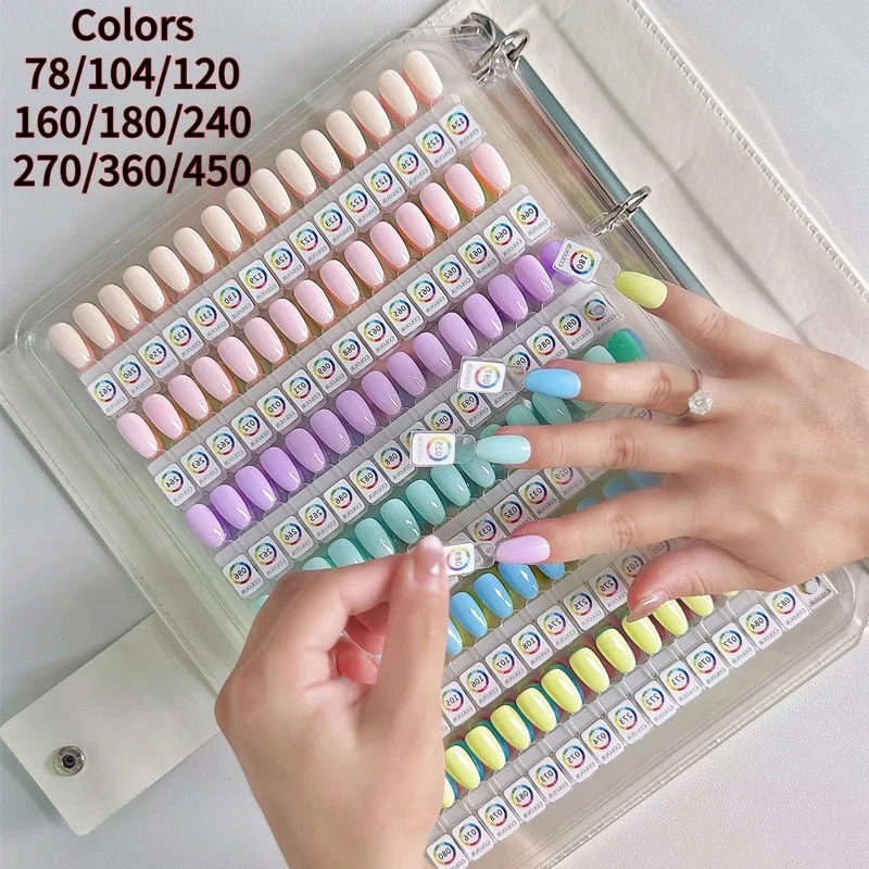 450/360/270/240/180 Tips Magnetic Nail Color Swatch Book Nail Gel Polish Color Card Separable Manicure Works Display Test Tools
450/360/270/240/180 Tips Magnetic Nail Color Swatch Book Nail Gel Polish Color Card Separable Manicure Works Display Test Tools