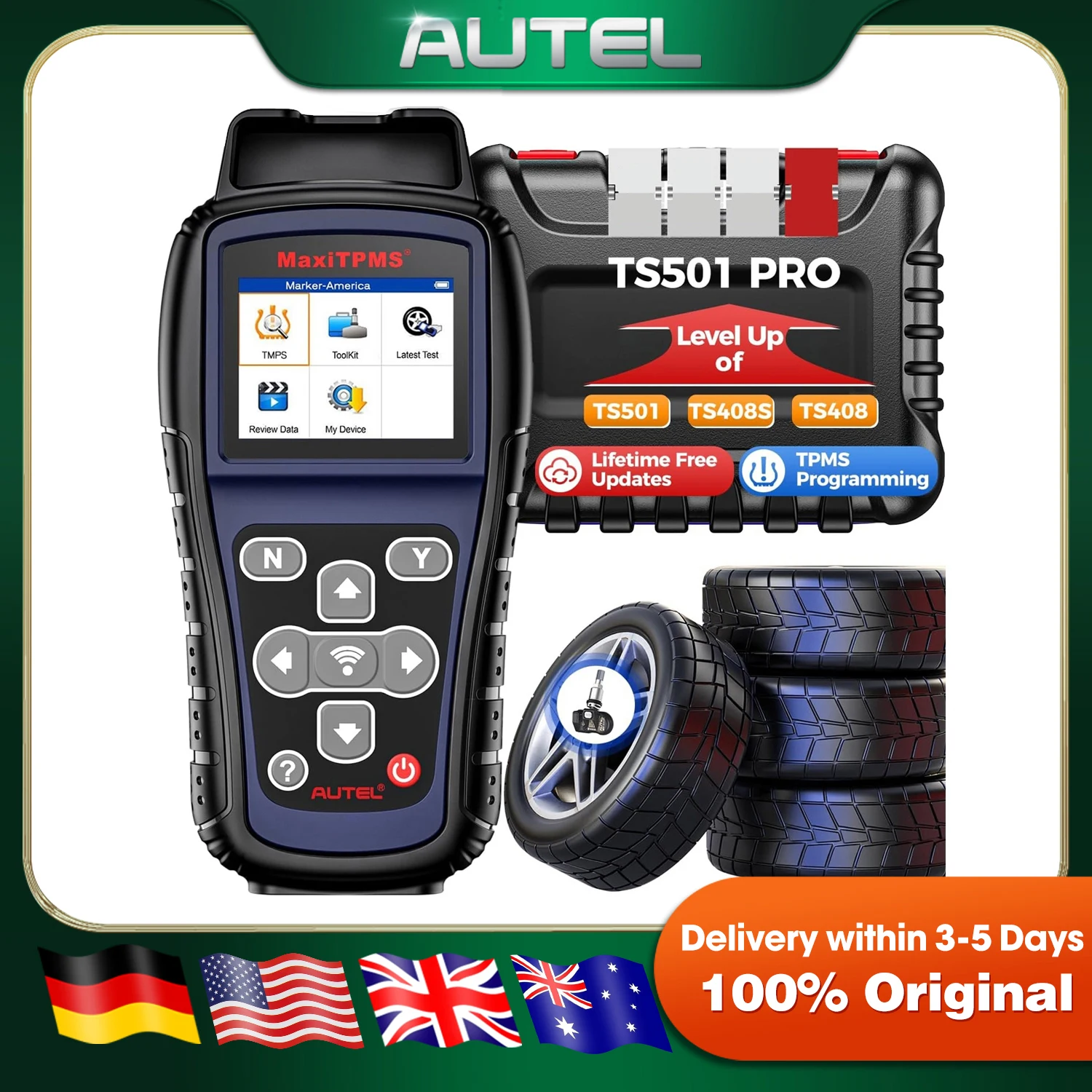 Autel MaxiTPMS TS501 PRO Инструмент программирования TPMS Все датчики Активирующий сканер TPMS Сброс Чтение Clear DTC Пожизненное обновление
Autel MaxiTPMS TS501 PRO Инструмент программирования TPMS Все датчики Активирующий сканер TPMS Сброс Чтение Clear DTC Пожизненное обновление
