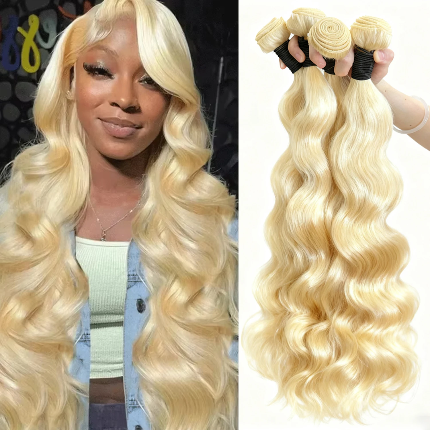613 Blonde Body Wave Bundles Human Hair 30 Inch Unprocessed 100% Brazilian Raw Hair 1/3/4 Pcs 14A Double Bundles Weave Extension
613 Blonde Body Wave Bundles Human Hair 30 Inch Unprocessed 100% Brazilian Raw Hair 1/3/4 Pcs 14A Double Bundles Weave Extension
