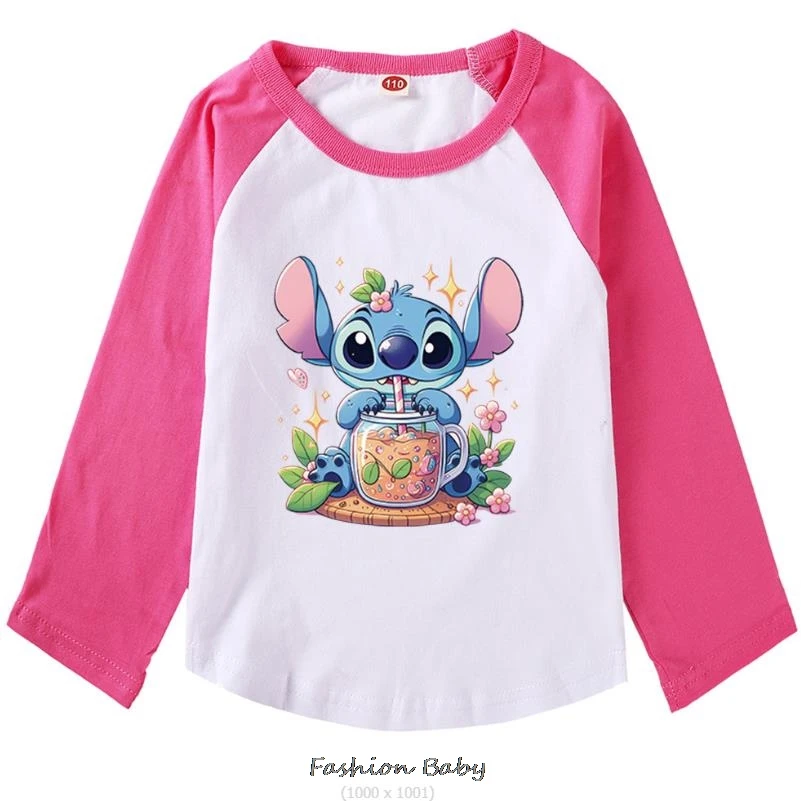 Новинка, модная футболка с длинным рукавом для девочек, Стич Disney, детские топы, весенние женские платья, хлопковая рубашка с принтом для девочек, подарок
Новинка, модная футболка с длинным рукавом для девочек, Стич Disney, детские топы, весенние женские платья, хлопковая рубашка с принтом для девочек, подарок