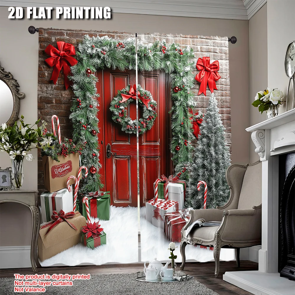 2Pcs Christmas Curtains Brick Wall Wooden Door Christmas Tree Gift Decorative Xmas Suitable For Bedroom Living Room Dining Room
2Pcs Christmas Curtains Brick Wall Wooden Door Christmas Tree Gift Decorative Xmas Suitable For Bedroom Living Room Dining Room