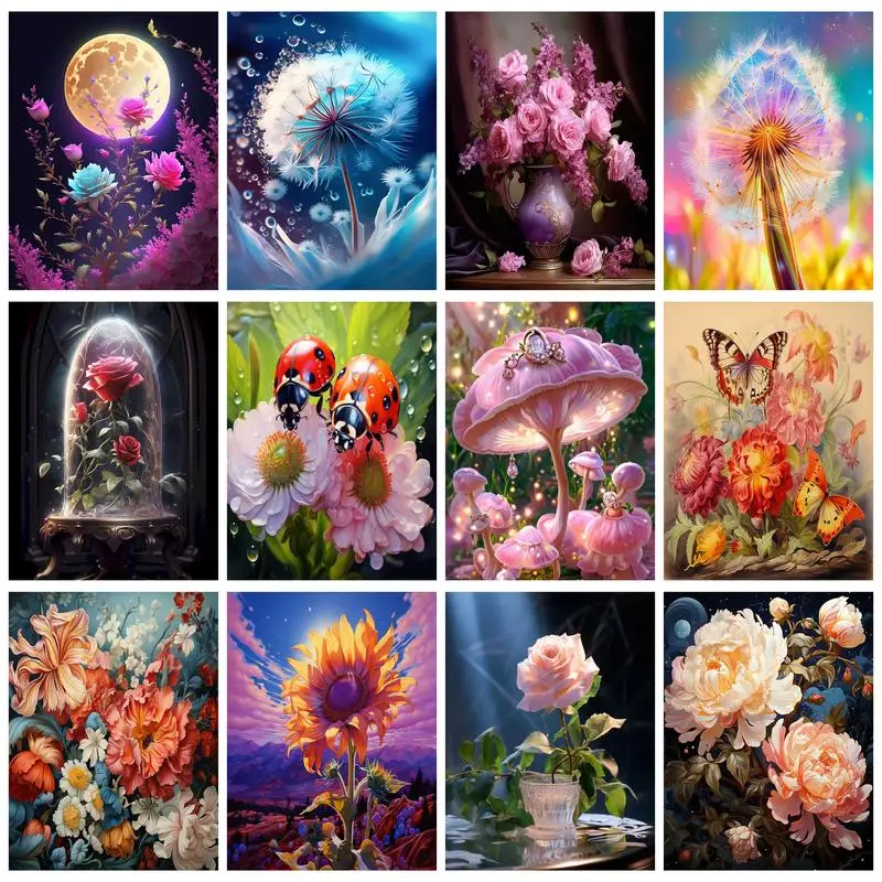 RUOPOTY Diamond Painting Flowers Cross Stitch Suits Full Round Needlework Embroidery Of Picture Wall Decor
RUOPOTY Diamond Painting Flowers Cross Stitch Suits Full Round Needlework Embroidery Of Picture Wall Decor
