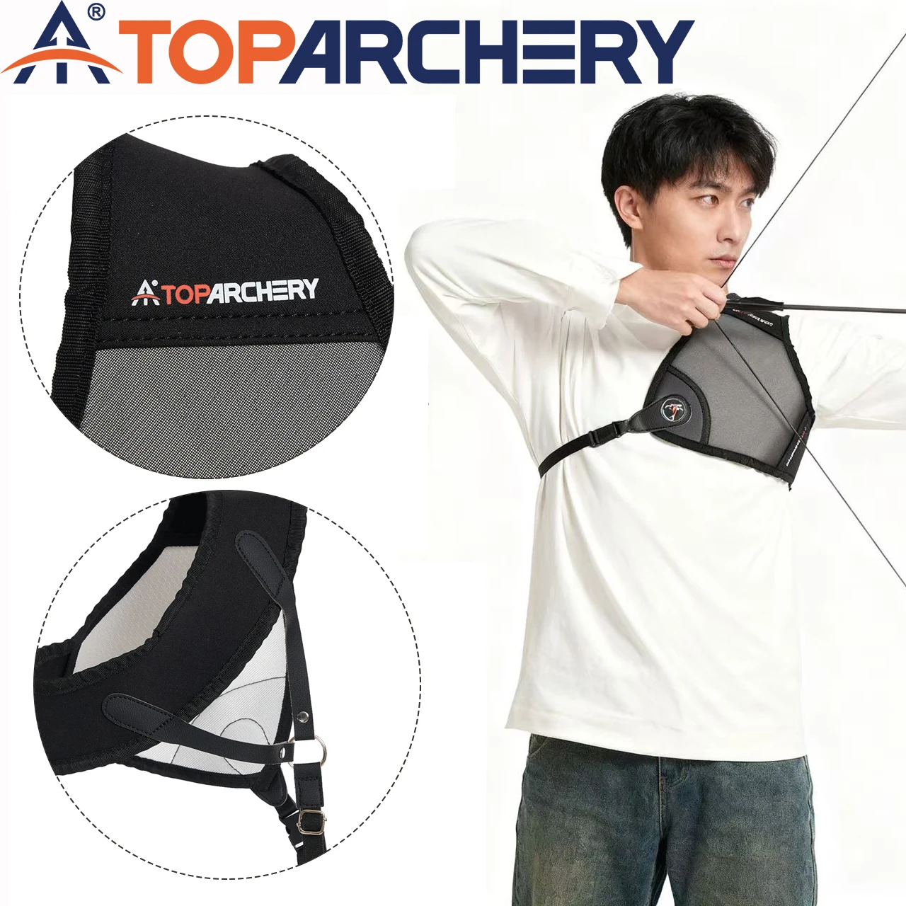 Archery Chest Guard Protector Hard Shell Advanced Design Adjustable Strap with Plastic Buckle, Breathable Mesh Backing
Archery Chest Guard Protector Hard Shell Advanced Design Adjustable Strap with Plastic Buckle, Breathable Mesh Backing