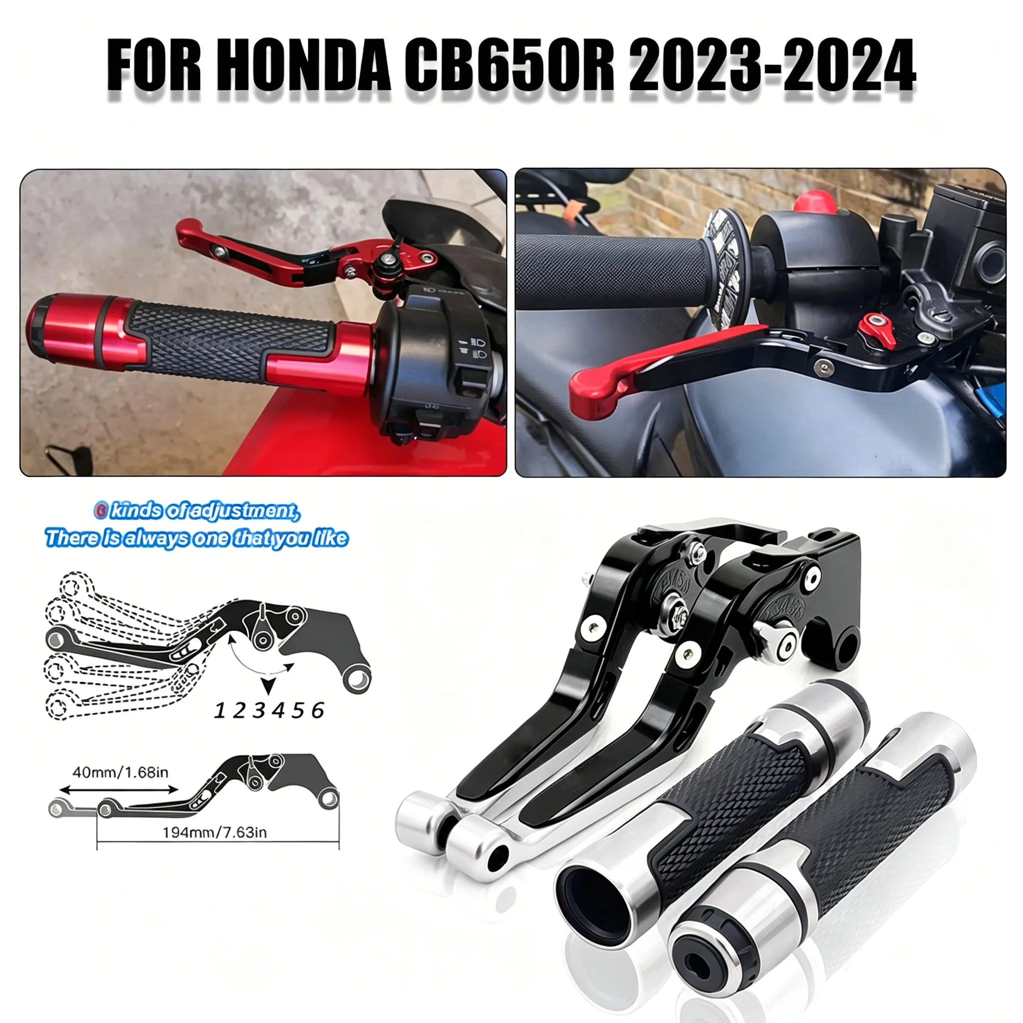 For Honda CB650R 2023-2024 Motorcycle Brake Clutch Levers CNC Foldable Adjustable Modified Clutch Brake Levers Handles Grips Kit
For Honda CB650R 2023-2024 Motorcycle Brake Clutch Levers CNC Foldable Adjustable Modified Clutch Brake Levers Handles Grips Kit