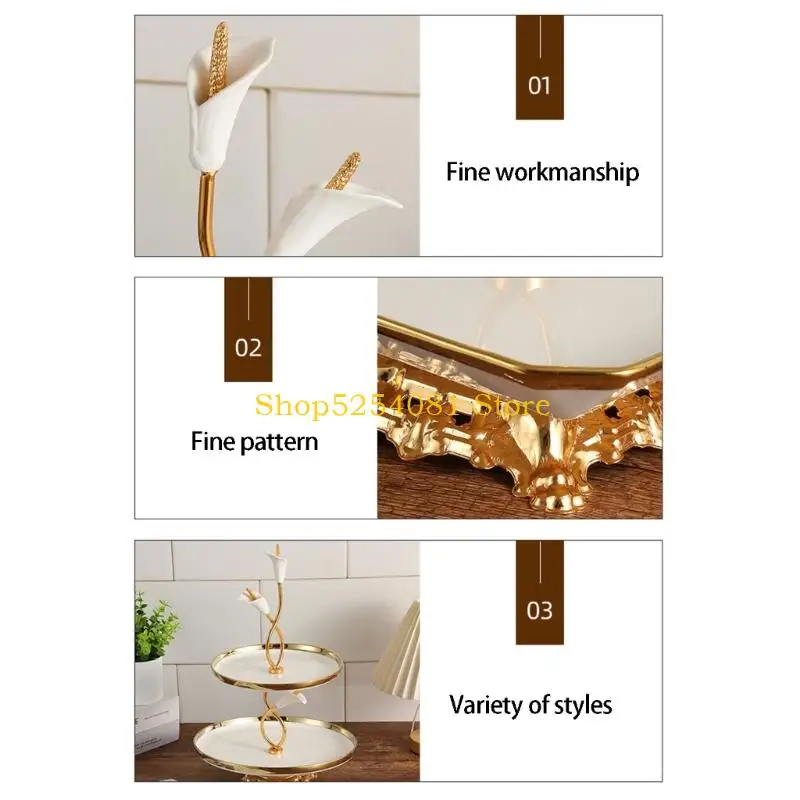 AXYC 2 Tiers Serving Tray Tiered Ceramic Dessert Snacks Platter With Gold Edges For Candy Chocolates And Small Treats
AXYC 2 Tiers Serving Tray Tiered Ceramic Dessert Snacks Platter With Gold Edges For Candy Chocolates And Small Treats