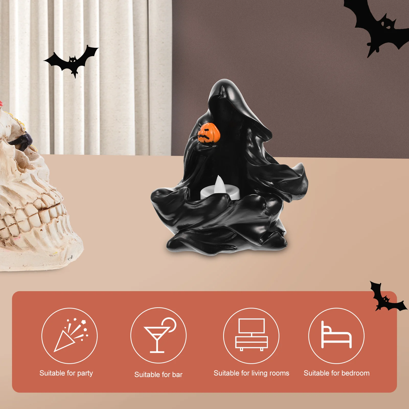 Creative Ghost Shape Pumpkin Decor Resin Tealight Lamp for Party Festival Decoration Ghost Pumpkin Tealight Holder
Creative Ghost Shape Pumpkin Decor Resin Tealight Lamp for Party Festival Decoration Ghost Pumpkin Tealight Holder