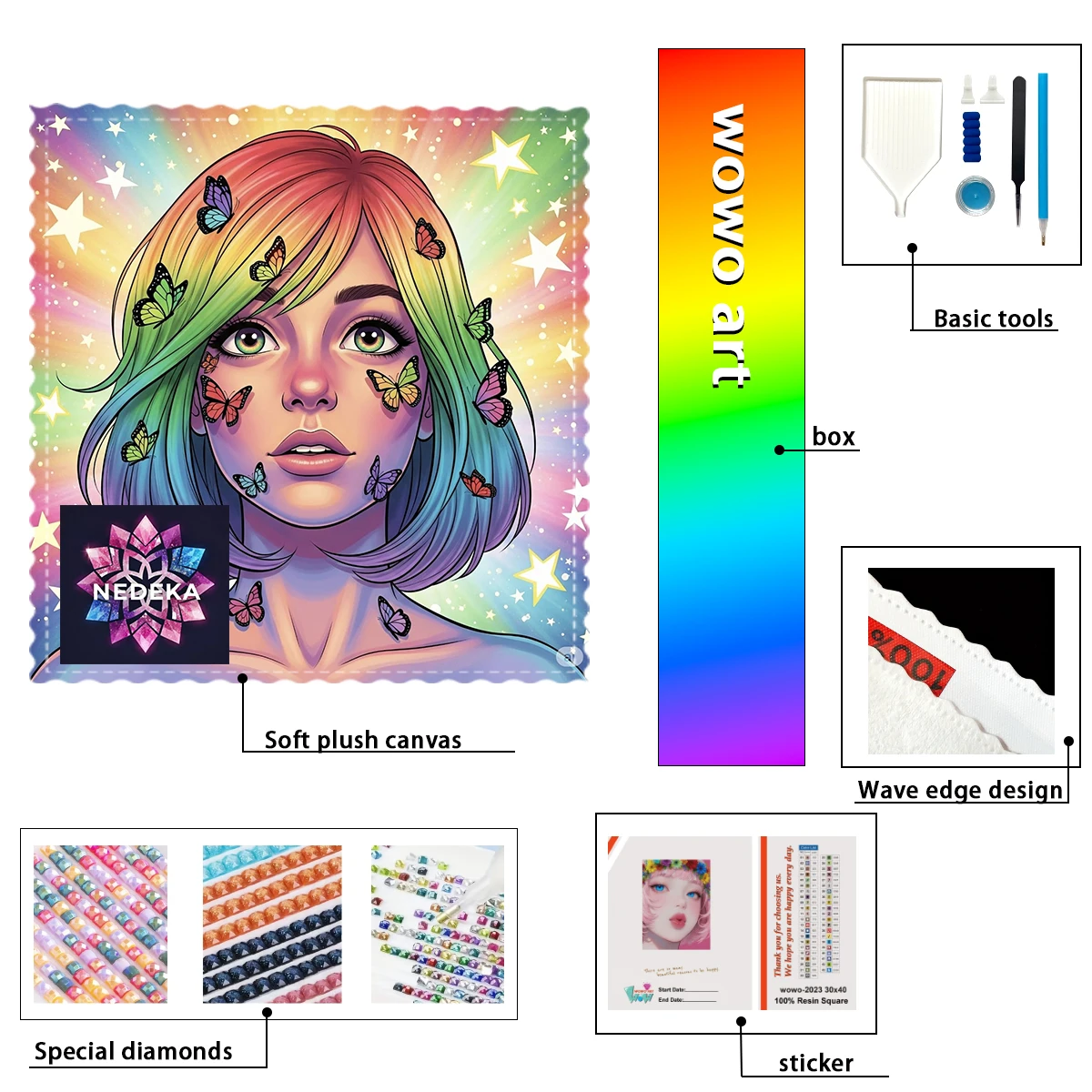 【NEDEKA_ Diamond Art】Butterfly Girl Crystal AB Rhinestone FD Rhinestone Perfect Resin Diamond
【NEDEKA_ Diamond Art】Butterfly Girl Crystal AB Rhinestone FD Rhinestone Perfect Resin Diamond