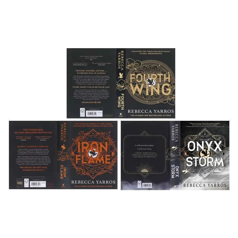 1 book Fourth Wing, onyx storm, iron flame, a novel Paperback English Book
1 book Fourth Wing, onyx storm, iron flame, a novel Paperback English Book