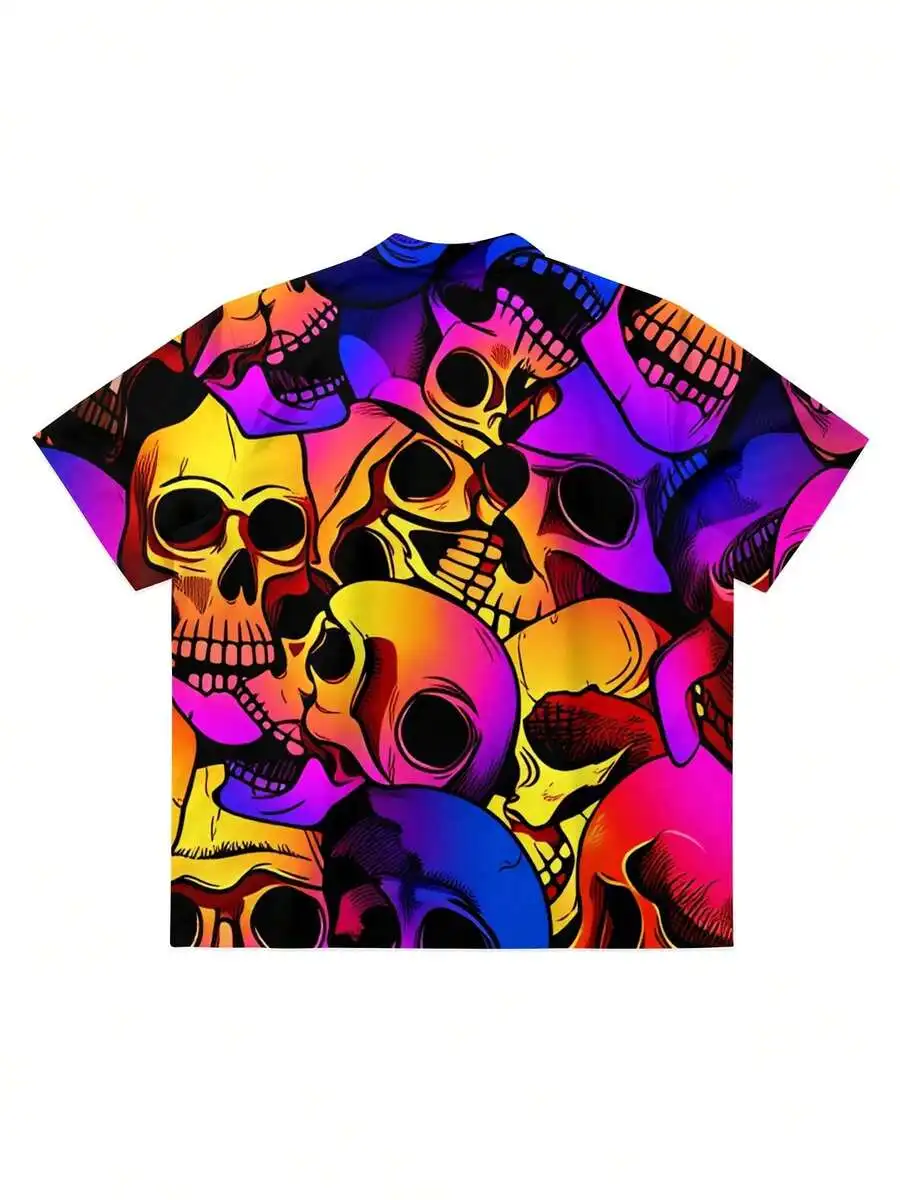 Mens Short Sleeve All-Over Print Skull Pattern Casual Shirt
Mens Short Sleeve All-Over Print Skull Pattern Casual Shirt