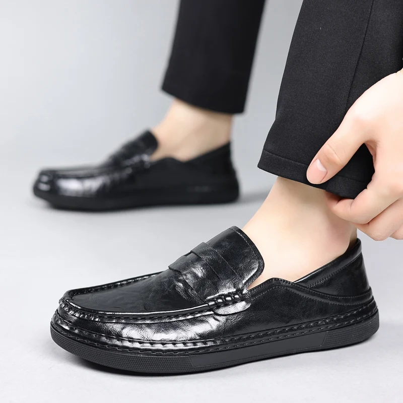 Fashionable New Round Headed Business Banquet Men's Loafers Spring Brand Men's Comfortable Non Slip Casual Formal Leather Shoes
Fashionable New Round Headed Business Banquet Men's Loafers Spring Brand Men's Comfortable Non Slip Casual Formal Leather Shoes