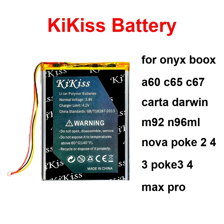Аккумулятор Battery Safe C65 (306483) MAX3 2950-7200 мАч для Onyx Boox A60, C65, C67, Carta, Darwin M92, N96ML, Nova, Poke 2, 4, 3, POKE3, 4 Max Pro
Аккумулятор Battery Safe C65 (306483) MAX3 2950-7200 мАч для Onyx Boox A60, C65, C67, Carta, Darwin M92, N96ML, Nova, Poke 2, 4, 3, POKE3, 4 Max Pro