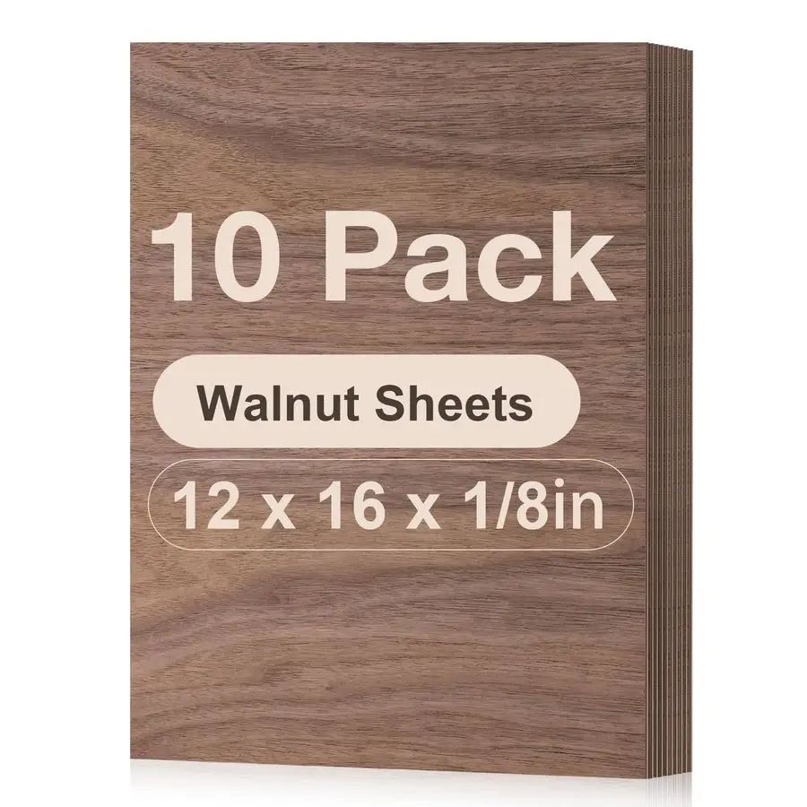 Pack Walnut Plywood Sheets, 12 x 16 x 1 8 Inch, 3mm Plywood for Laser Cutting, Thin Unfinished Wood Sheets for Architectural Mod
Pack Walnut Plywood Sheets, 12 x 16 x 1 8 Inch, 3mm Plywood for Laser Cutting, Thin Unfinished Wood Sheets for Architectural Mod