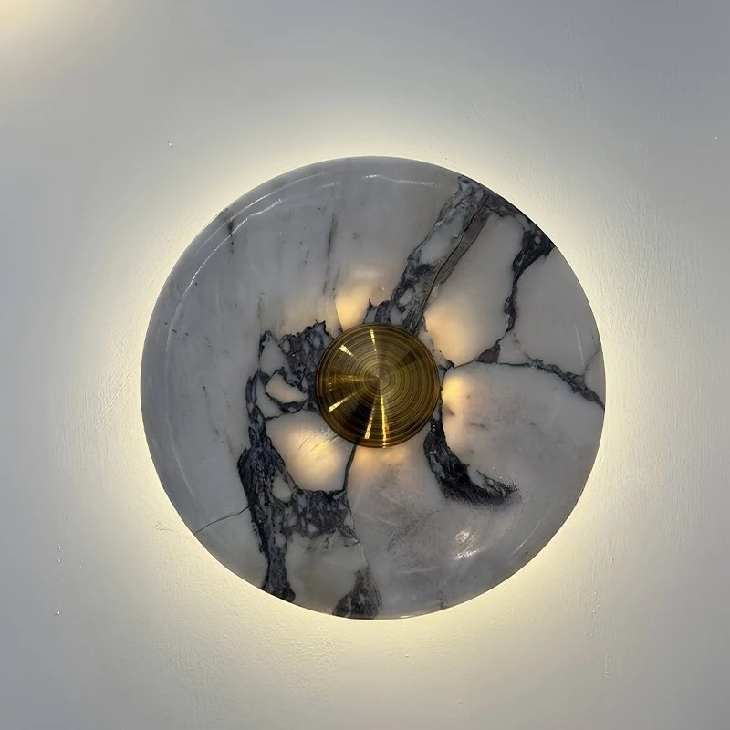 Marble wall lamp, bedroom hallway entrance interior decoration bedside, wall lamp
Marble wall lamp, bedroom hallway entrance interior decoration bedside, wall lamp