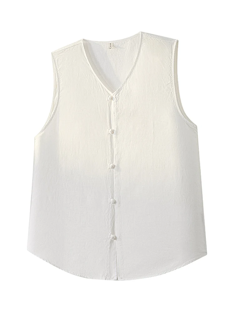Pure Linen Svel Vest Men's V-ne Button Decorative Loose Fit Summer Casual Wear Sweat Absorbent And Breathable
Pure Linen Svel Vest Men's V-ne Button Decorative Loose Fit Summer Casual Wear Sweat Absorbent And Breathable