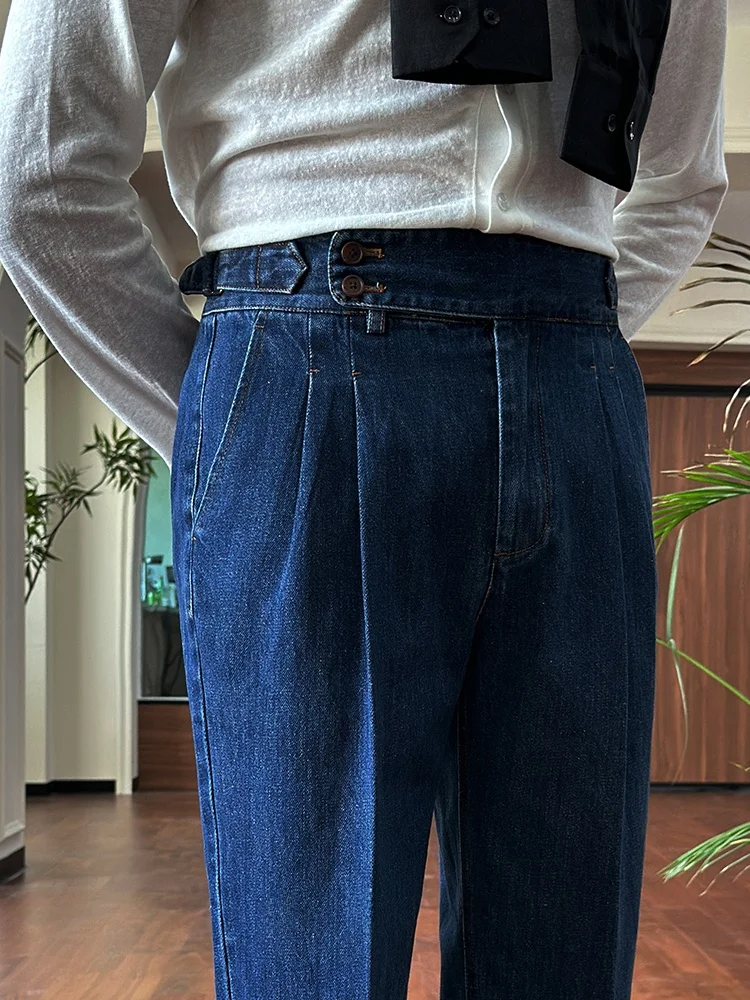 High Waist 90 Cotton Commuter Fashionable Denim Jeans Youthful Trendy Long Pants Straight Leg Cone Shape Wear Resistant Slim Fit
High Waist 90 Cotton Commuter Fashionable Denim Jeans Youthful Trendy Long Pants Straight Leg Cone Shape Wear Resistant Slim Fit