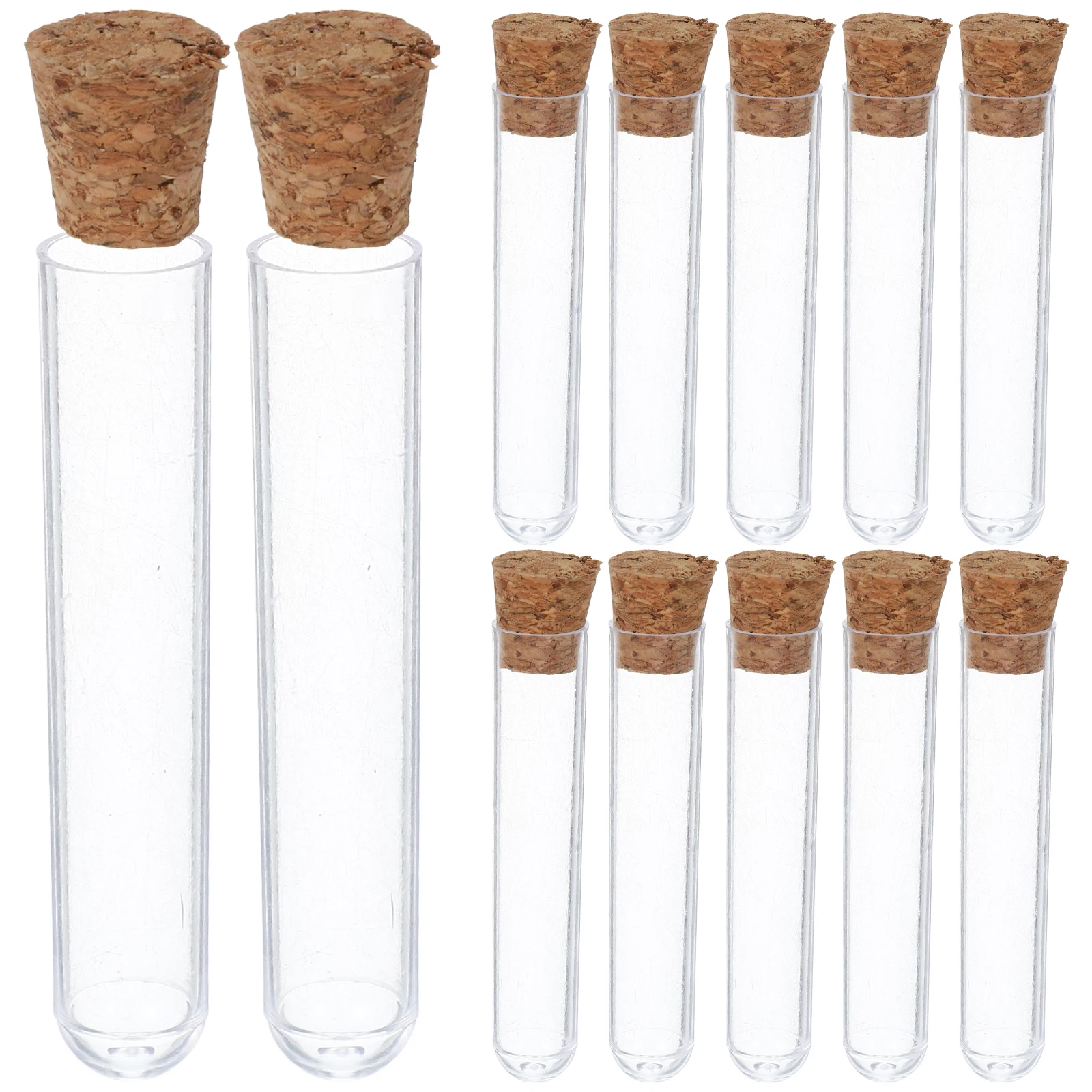 20Pcs Clear Plastic Test Tubes With Cork Stoppers Disposable Lab Tubes For Scientific Experiments Liquid Storage Craft Supplies
20Pcs Clear Plastic Test Tubes With Cork Stoppers Disposable Lab Tubes For Scientific Experiments Liquid Storage Craft Supplies