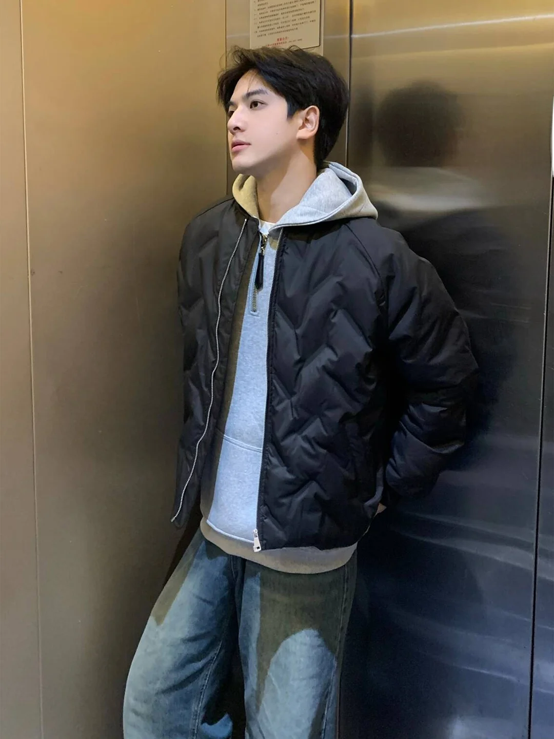 Bla Diamond Pattern down Cotton Jaet Men's Winter Lightweight Warm Stand Collar Bread Sle ort American Cotton Coat
Bla Diamond Pattern down Cotton Jaet Men's Winter Lightweight Warm Stand Collar Bread Sle ort American Cotton Coat