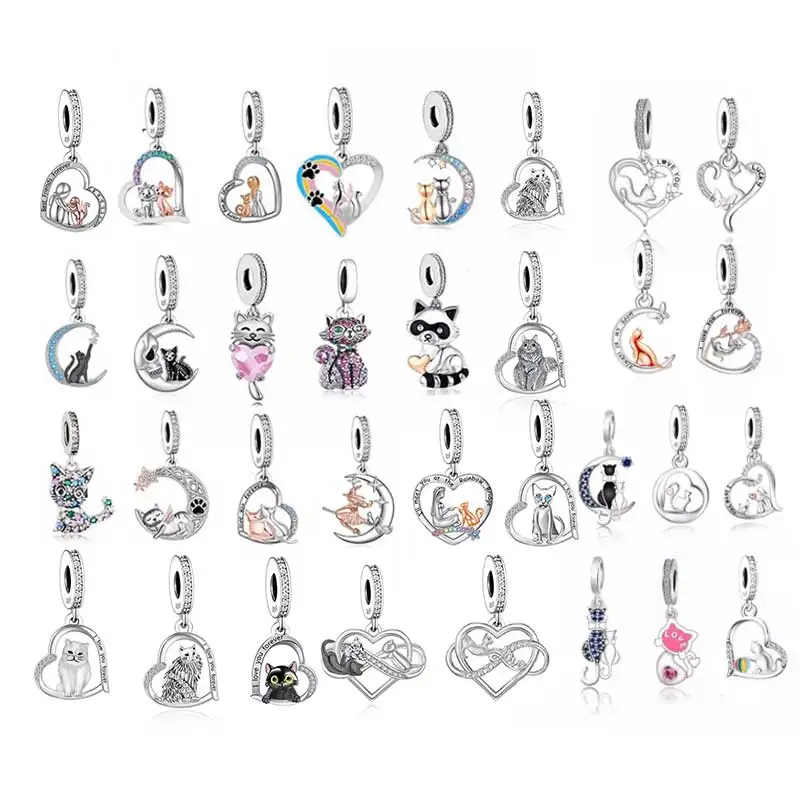 Fit Original Charm Bracelet 925 Silver Rose Flower Cartoon Angel Black Cat Sitting Kittly Bead For Making Pet Lover Berloque DIY
Fit Original Charm Bracelet 925 Silver Rose Flower Cartoon Angel Black Cat Sitting Kittly Bead For Making Pet Lover Berloque DIY
