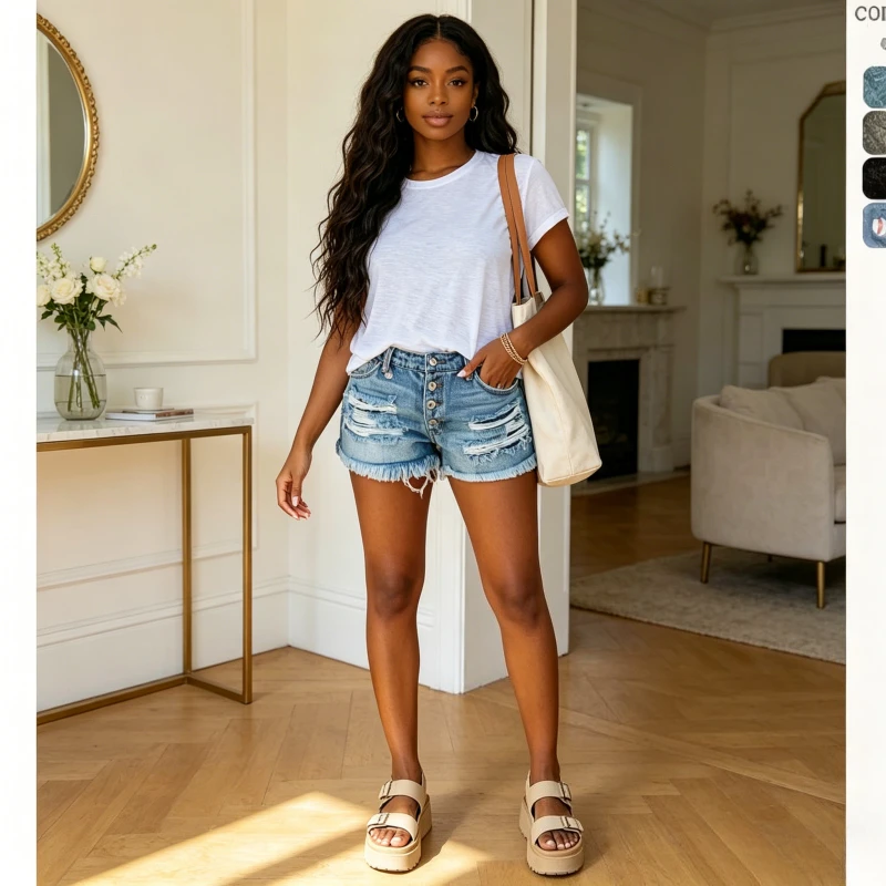 Shorts Women Hole Jeans Short Pants 2026 Summer Washed Vintage Streetwear Distressed High Waist Skinny Ripped Straight Denims
Shorts Women Hole Jeans Short Pants 2026 Summer Washed Vintage Streetwear Distressed High Waist Skinny Ripped Straight Denims