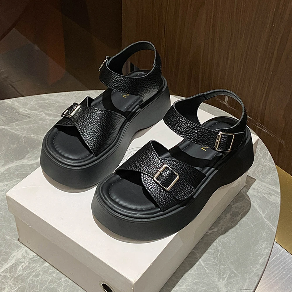 Женские сандалии на танкетке, ковбойская обувь на высоком каблуке, тапочки с открытой пяткой, лето 2025, трендовые туфли-лодочки на мелком каблуке, платье, повседневные сандалии 
Женские сандалии на танкетке, ковбойская обувь на высоком каблуке, тапочки с открытой пяткой, лето 2025, трендовые туфли-лодочки на мелком каблуке, платье, повседневные сандалии