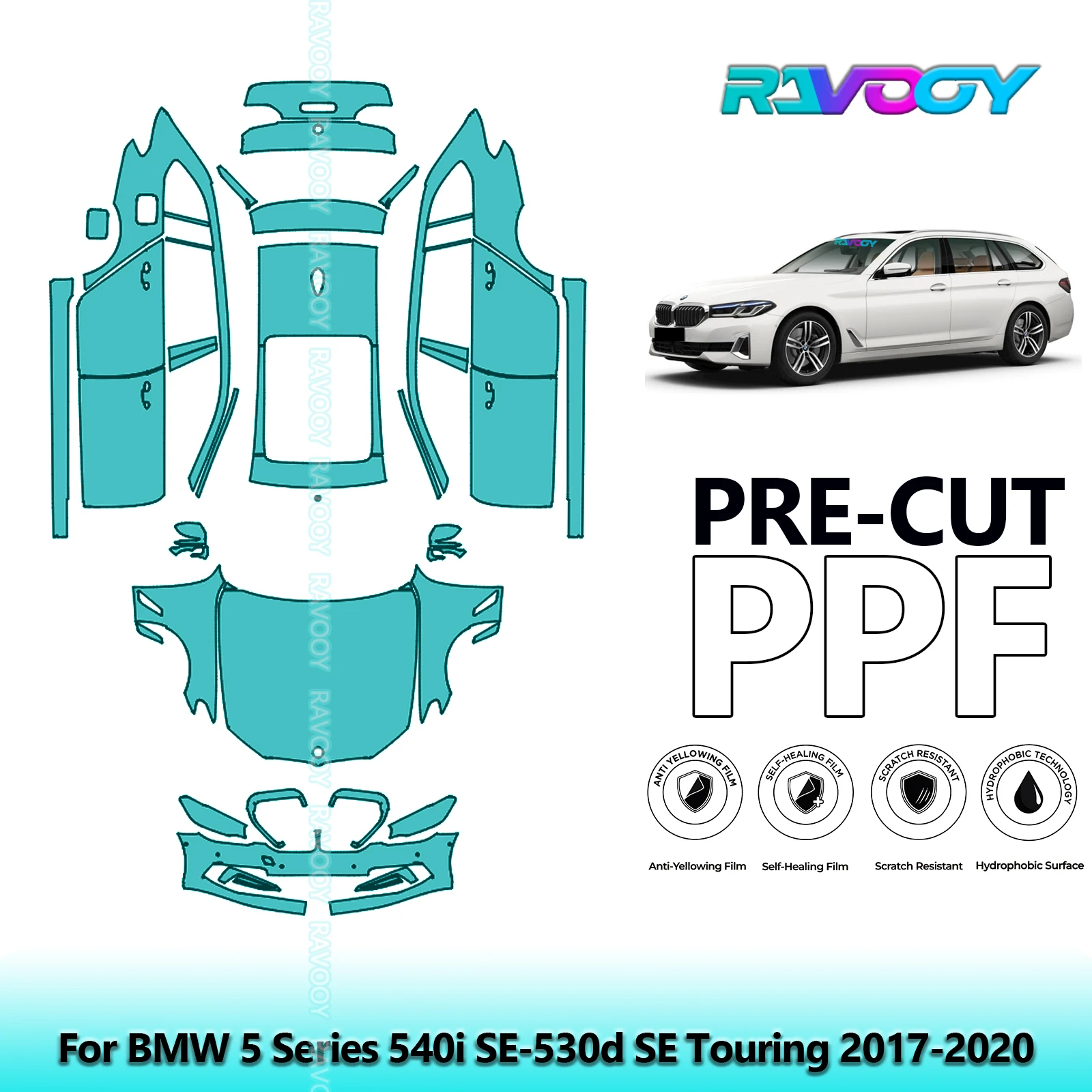 Для BMW 5 серии 540i SE-530d SE Touring 2017-2020 8,5 мил предварительно вырезанный комплект PPF полная защитная пленка для автомобильной краски
Для BMW 5 серии 540i SE-530d SE Touring 2017-2020 8,5 мил предварительно вырезанный комплект PPF полная защитная пленка для автомобильной краски