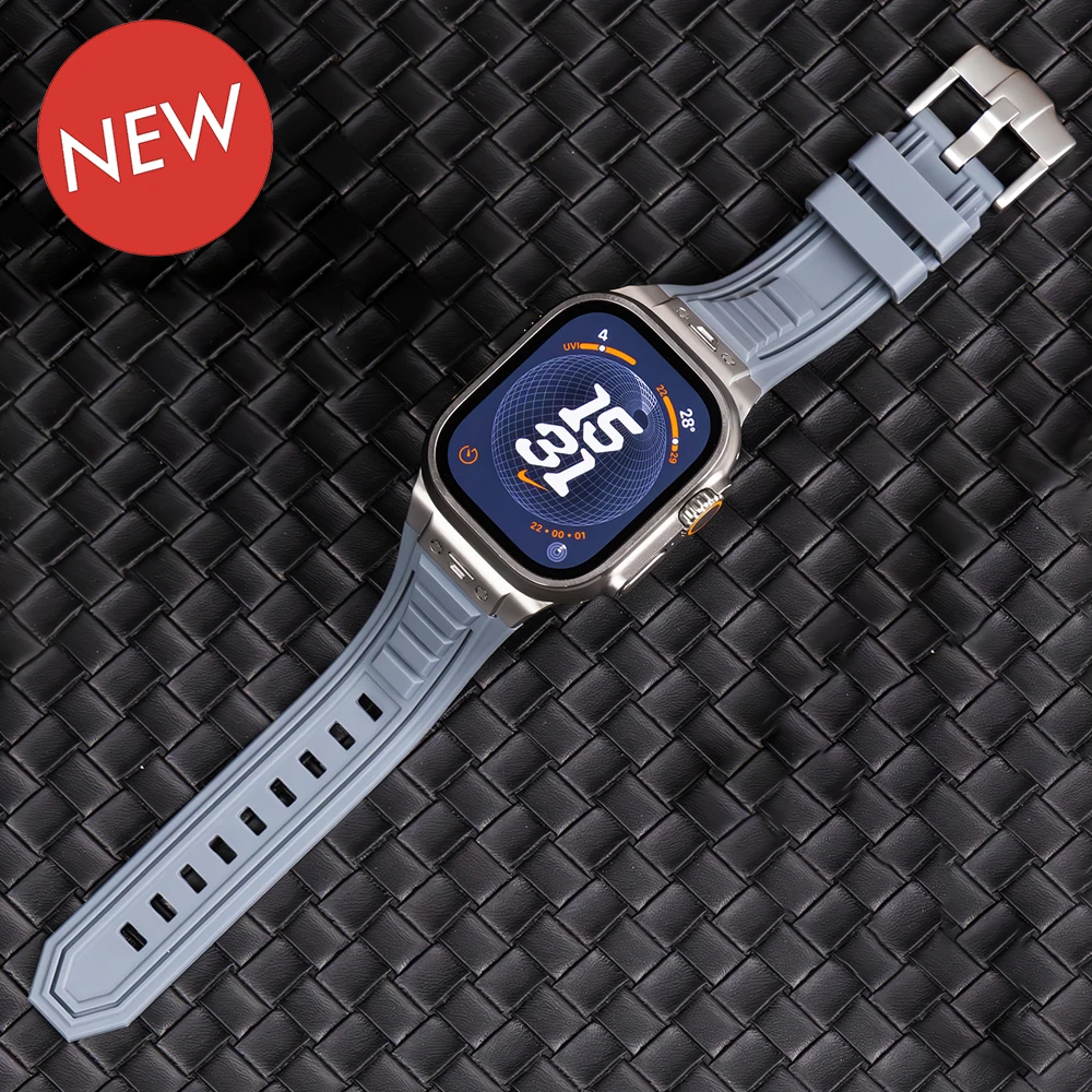 Silicone Sports Band for Apple Watch Ultra 1/2 49mm Iwatch Series 10 9 8 7 6 5 4 Se 3 2 46mm 45mm 44mm Luxury Rubber Men Strap
Silicone Sports Band for Apple Watch Ultra 1/2 49mm Iwatch Series 10 9 8 7 6 5 4 Se 3 2 46mm 45mm 44mm Luxury Rubber Men Strap