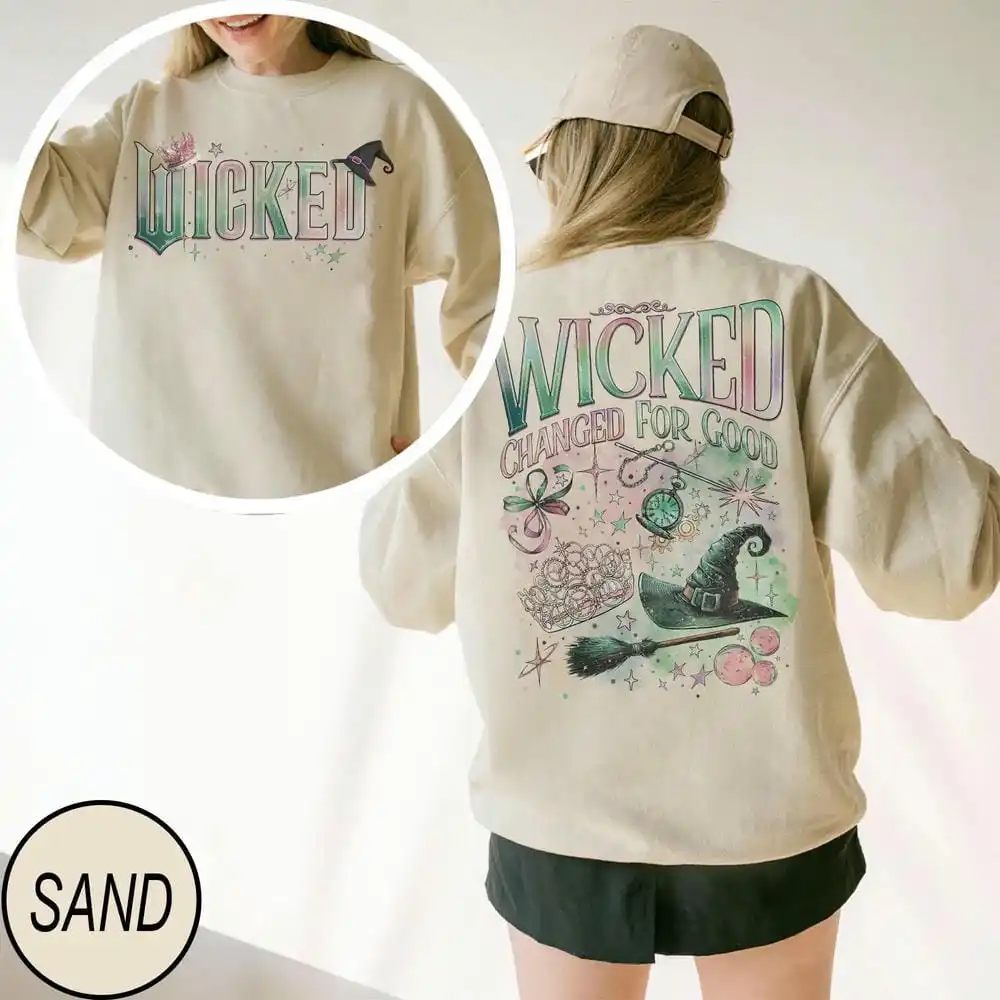 Retro Wicked Movie 2 Sided Sweatshirt Wizard of Oz Fan Gift Pop Culture Graphic Wicked Musical Unisex Y2K Sweater Streetwear
Retro Wicked Movie 2 Sided Sweatshirt Wizard of Oz Fan Gift Pop Culture Graphic Wicked Musical Unisex Y2K Sweater Streetwear
