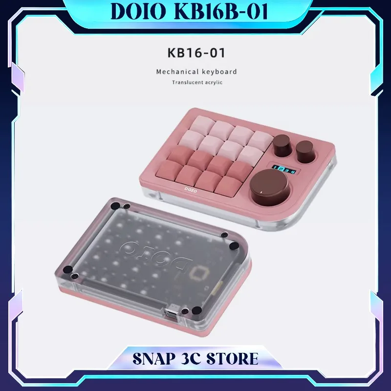 DOIO KB16-01 16-Key Mechanical Macro Pad Triple Knobs Programmable Designer Keypad CNC Aluminum Hot Swap RGB Studio Console
DOIO KB16-01 16-Key Mechanical Macro Pad Triple Knobs Programmable Designer Keypad CNC Aluminum Hot Swap RGB Studio Console