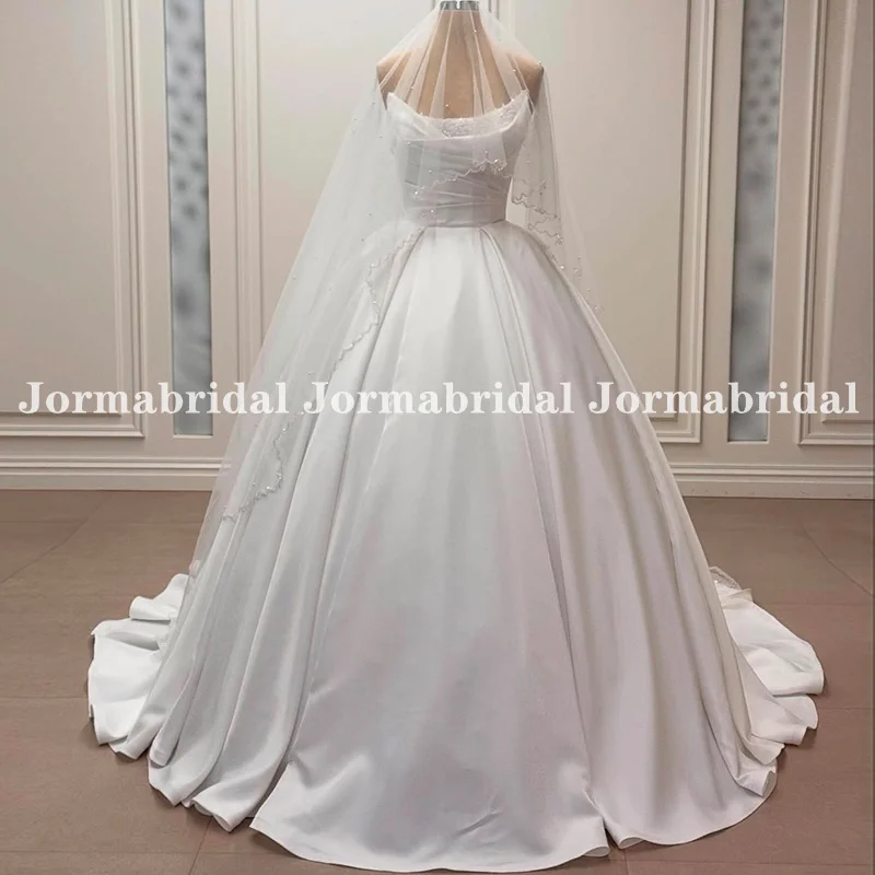 Vintage Strapless Wedding Dress For Women Shiny Sequins Ball Gown Satin Lace up Bridal Dresses Bride Gown Vestido De Customized
Vintage Strapless Wedding Dress For Women Shiny Sequins Ball Gown Satin Lace up Bridal Dresses Bride Gown Vestido De Customized