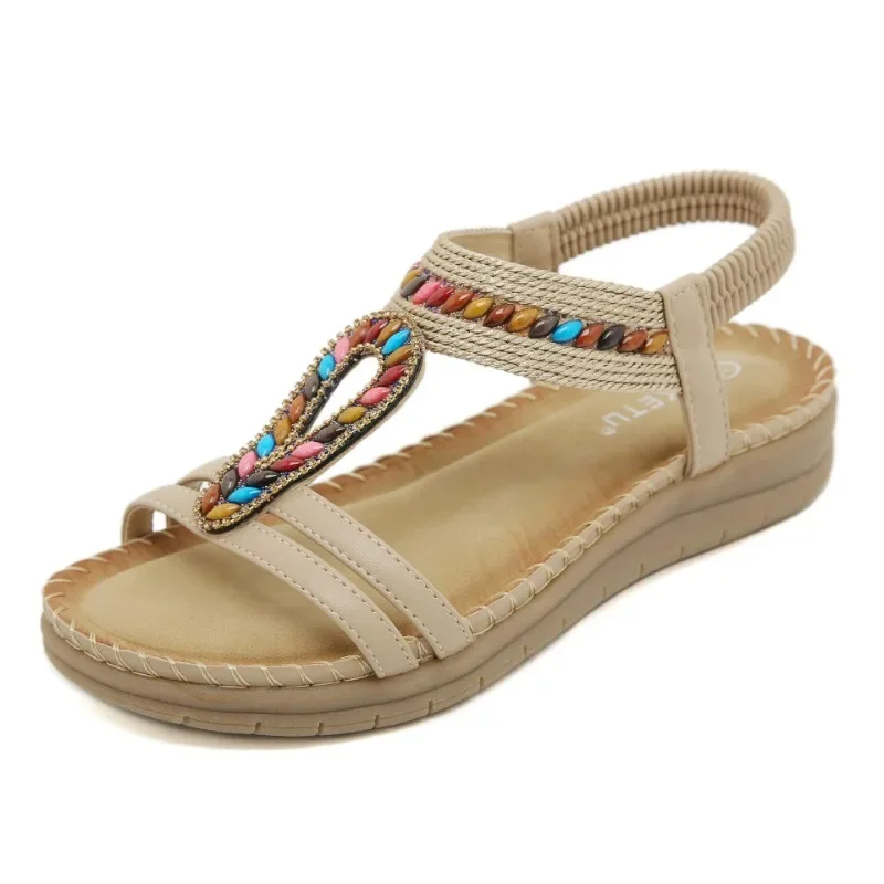 New Summer Shoes Women Bohemia Style Sandals Summer Holiday Flat Fashion Brand Ladies Sandals Black Big Size 42 DX394
New Summer Shoes Women Bohemia Style Sandals Summer Holiday Flat Fashion Brand Ladies Sandals Black Big Size 42 DX394