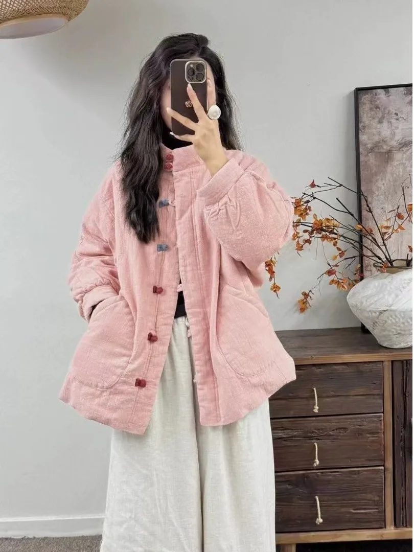 Thiened Stand Collar Chinese Sle Cotton Jaet New Zen Sle Button Ladies Outerwear Winter New Arrival Sweet Sle
Thiened Stand Collar Chinese Sle Cotton Jaet New Zen Sle Button Ladies Outerwear Winter New Arrival Sweet Sle