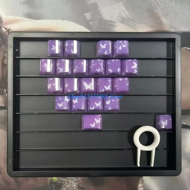 G88D 21 Keys Butterfly Heart Theme Keycaps PBT Keycaps Handmade Keycap Collection Set
G88D 21 Keys Butterfly Heart Theme Keycaps PBT Keycaps Handmade Keycap Collection Set