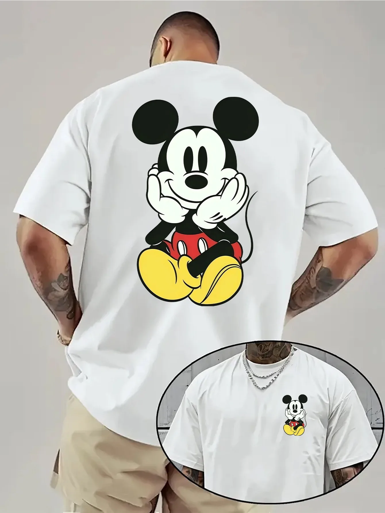 Парные футболки с короткими рукавами и круглым вырезом с принтом Микки Мауса — подходят для лета, праздничных нарядов, дышащие и удобные
Парные футболки с короткими рукавами и круглым вырезом с принтом Микки Мауса — подходят для лета, праздничных нарядов, дышащие и удобные